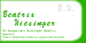 beatrix wiesinger business card